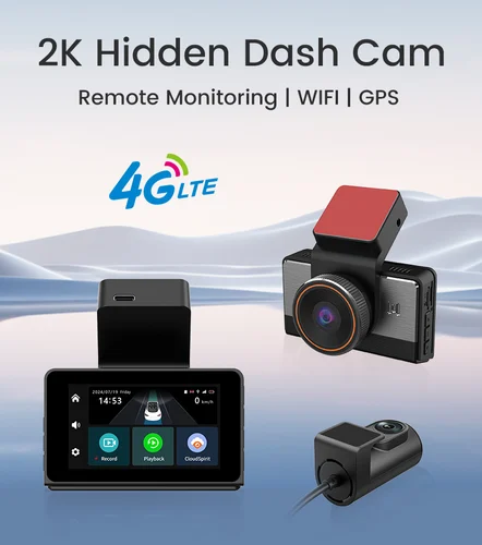 DG- 2k 4g lite Car Dashcam Dual Lens Night Vision with Wifi Gps Support - Image 2