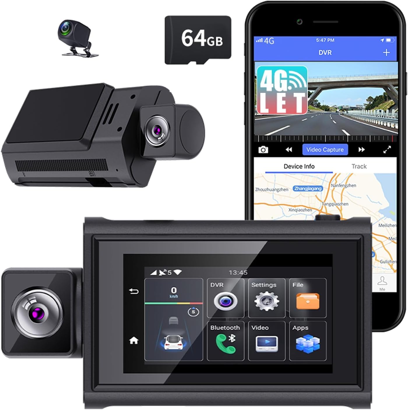 DG-4G Car Dual Len WiFi Dash Camera HD 1080p - Image 3